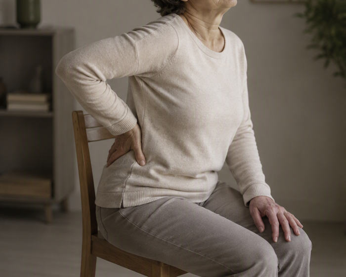 Assise inconfortable, douleur au dos