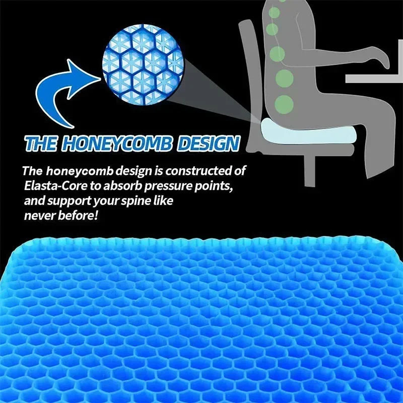 Coussin d'assise gel respirant — confort assis prolongé
