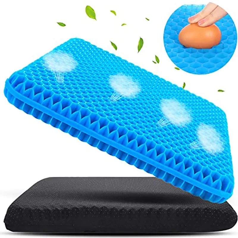 Coussin d'assise gel respirant — confort assis prolongé