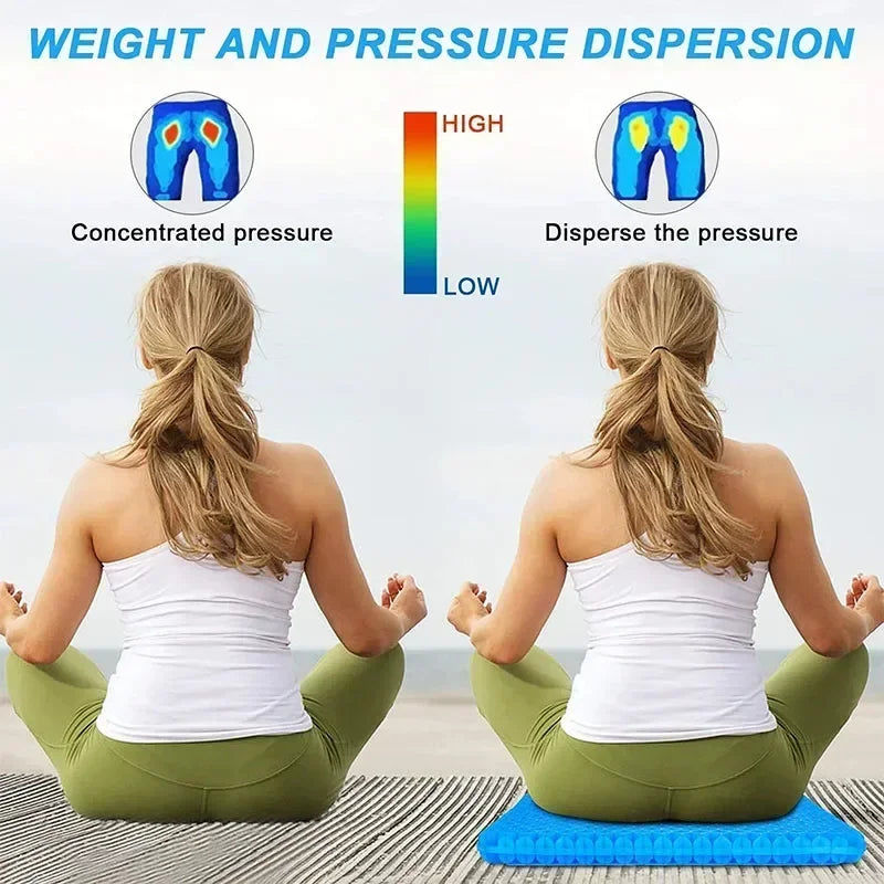 Coussin d'assise gel respirant — confort assis prolongé