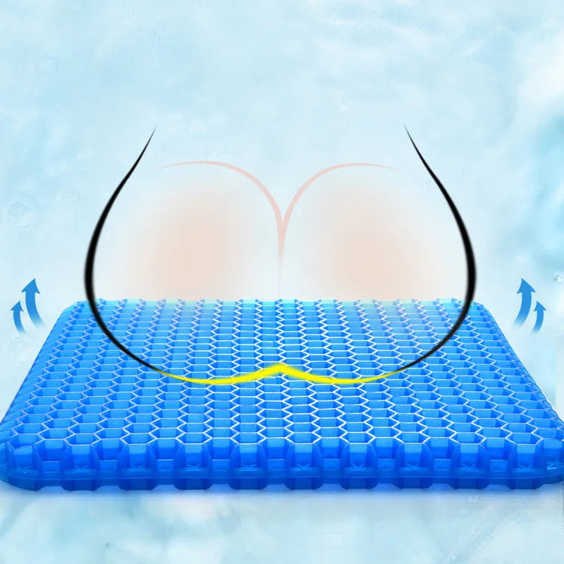 Coussin d'assise gel respirant — confort assis prolongé